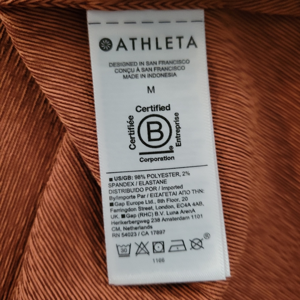 Athleta Echo Sleeveless Midi Crepe Dress NWOT Women’s Size Medium Bronze Rust - Picture 9 of 14